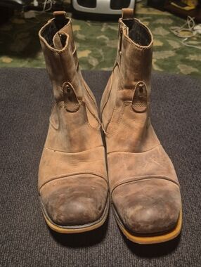 Bed Stu Men's Distressed Brown Leather Pull-On Boots